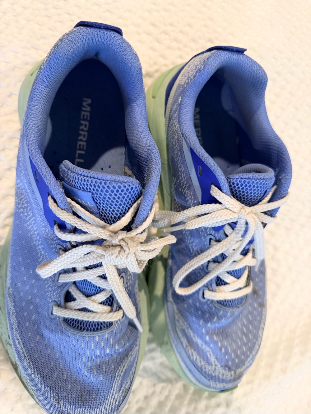 Merrell Light Blue and Mint Green Women's Trail Sneakers